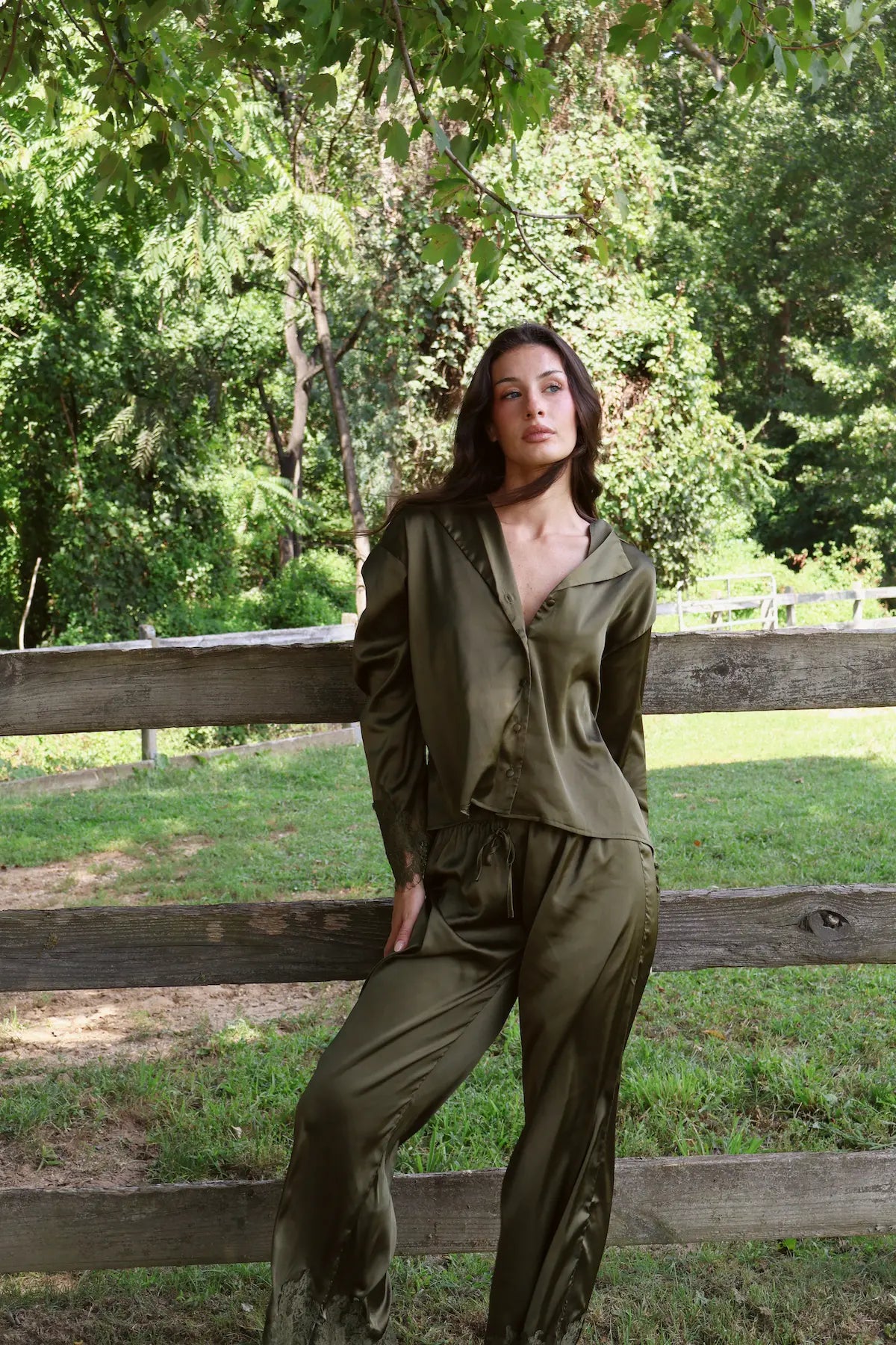 Ava Pant Set in Olive