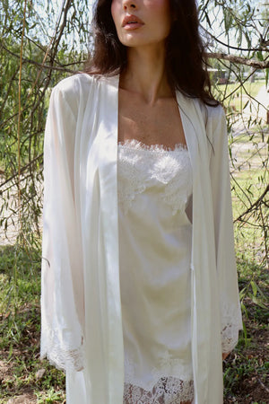 Emina Satin Lace Robe