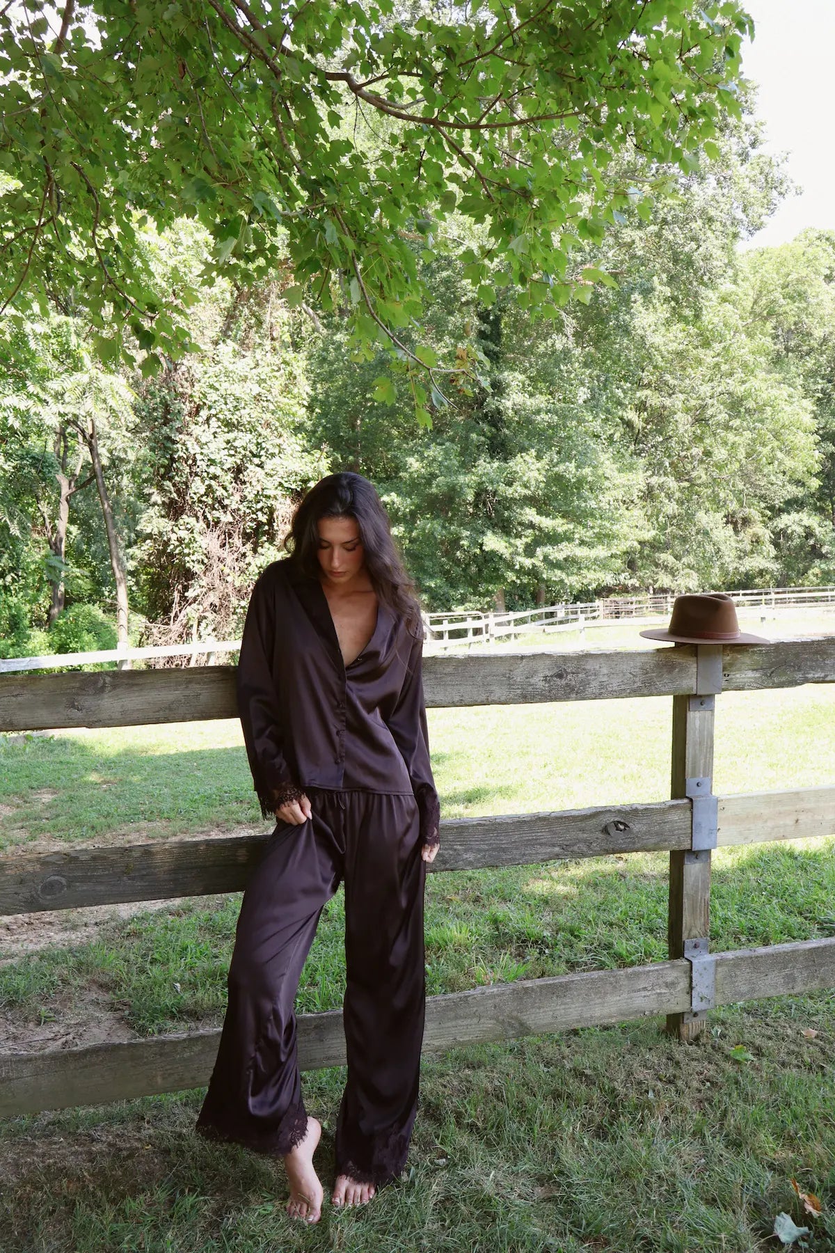 Ava Pant Set in Espresso