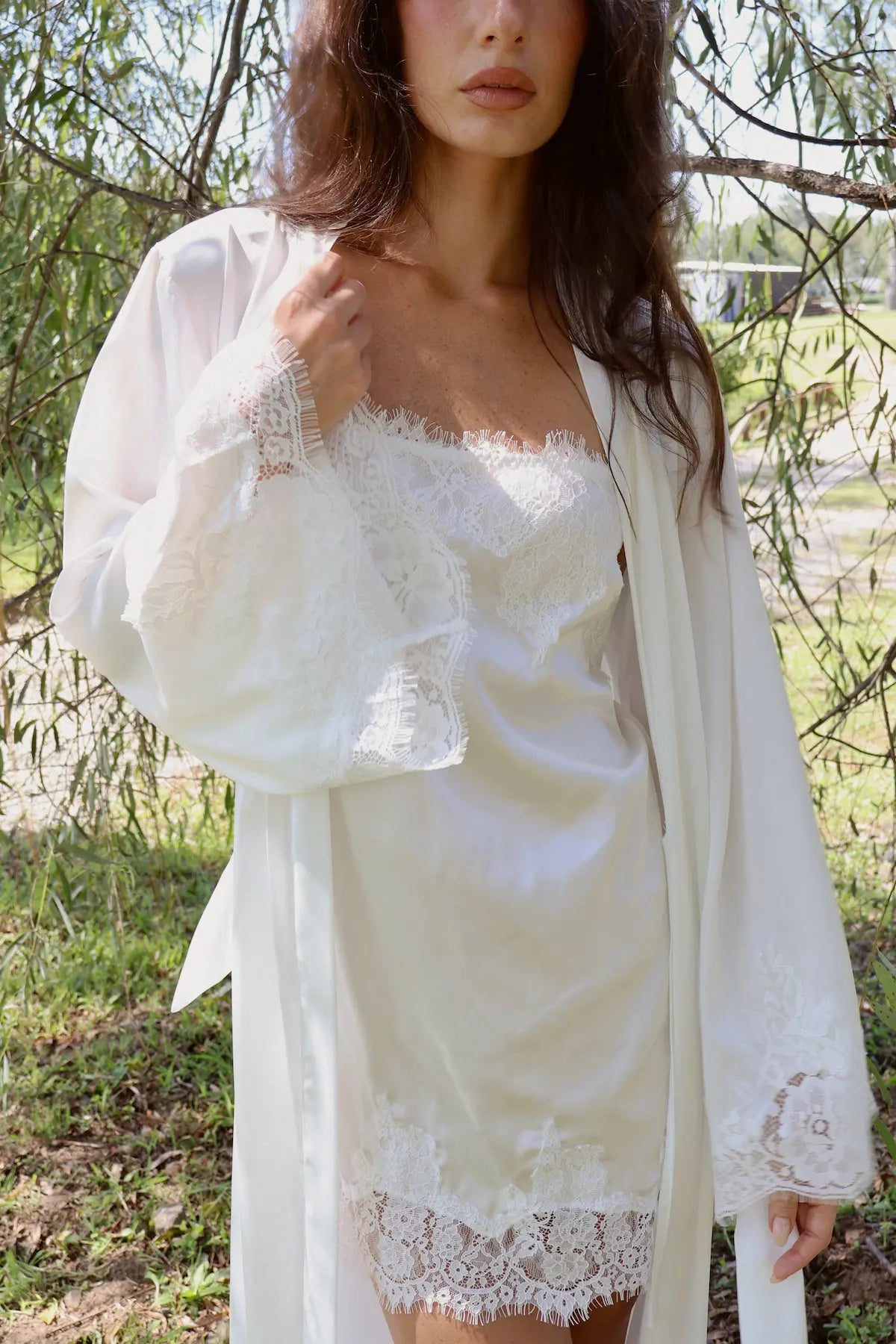 Emina Satin Lace Robe