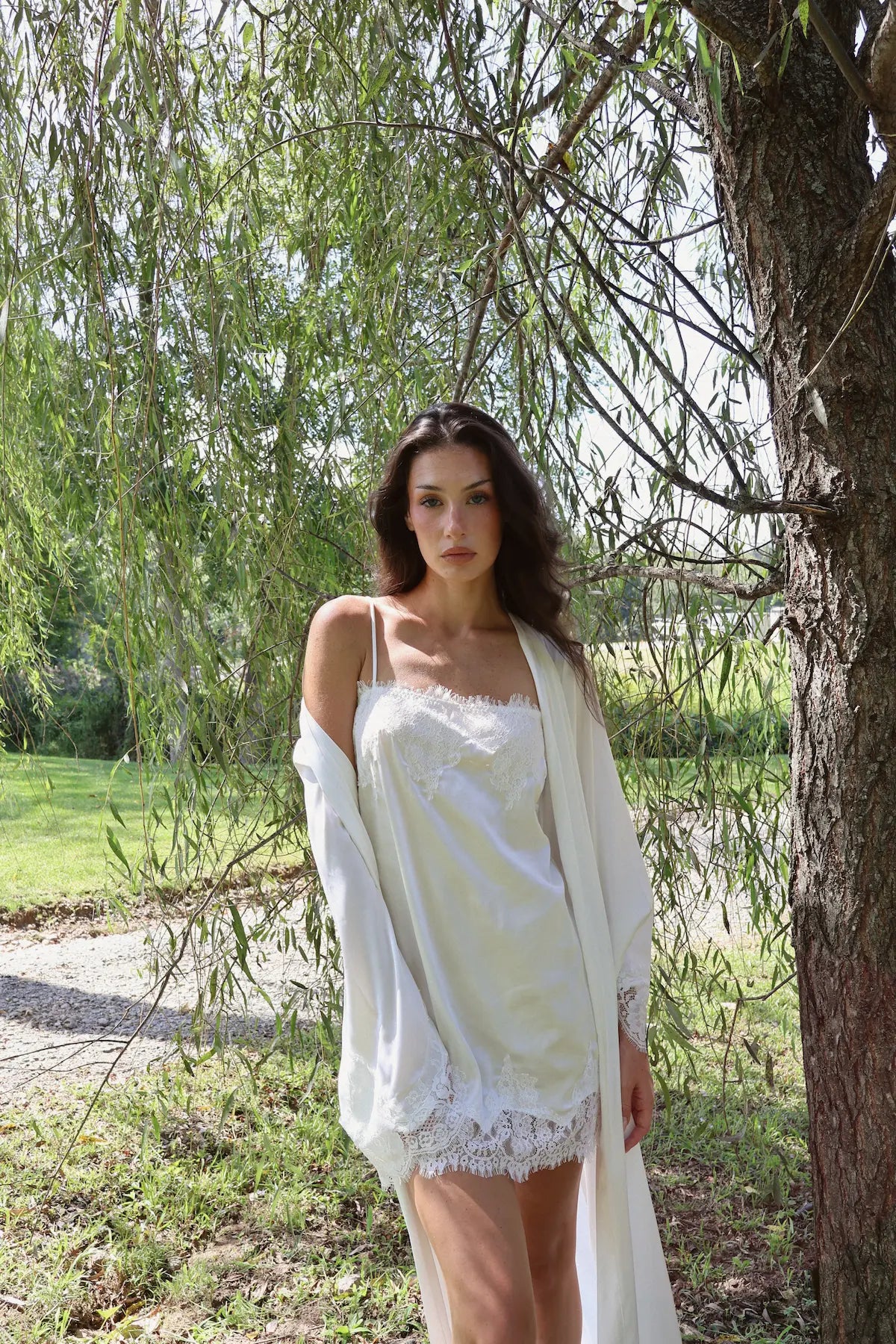 Emina Satin Lace Robe