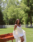 Colette Slip Dress in Antique Ivory