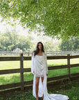 Rosie Chiffon Lace Train Robe
