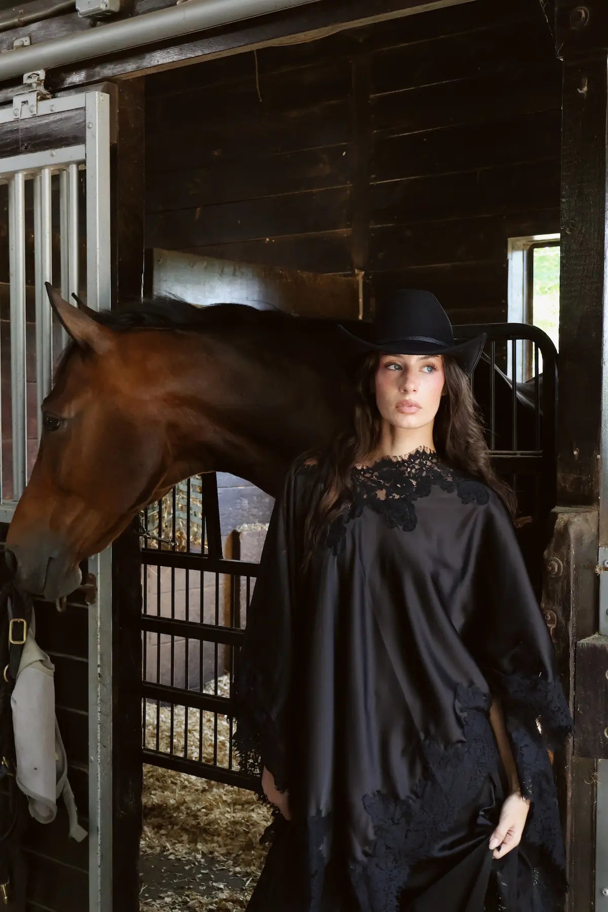 Emery Cape Pant Set in Black
