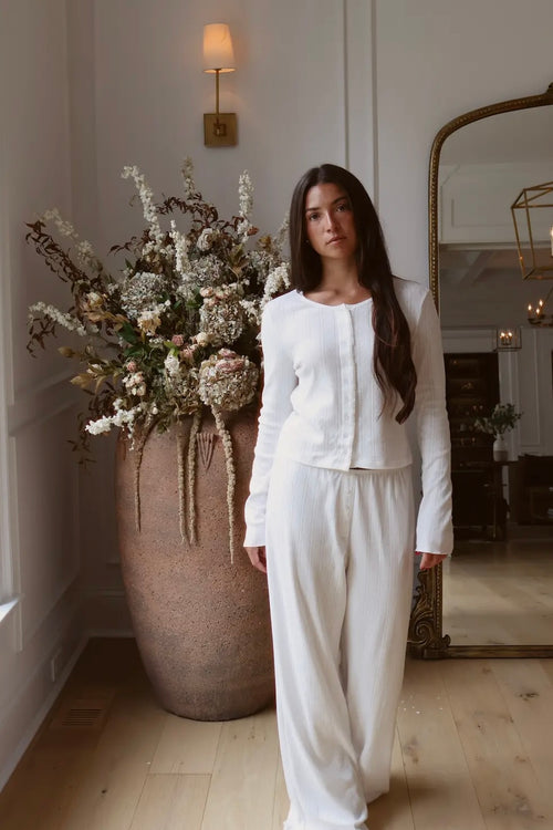 Pointelle Pant in Dove