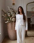 Pointelle Pant in Dove
