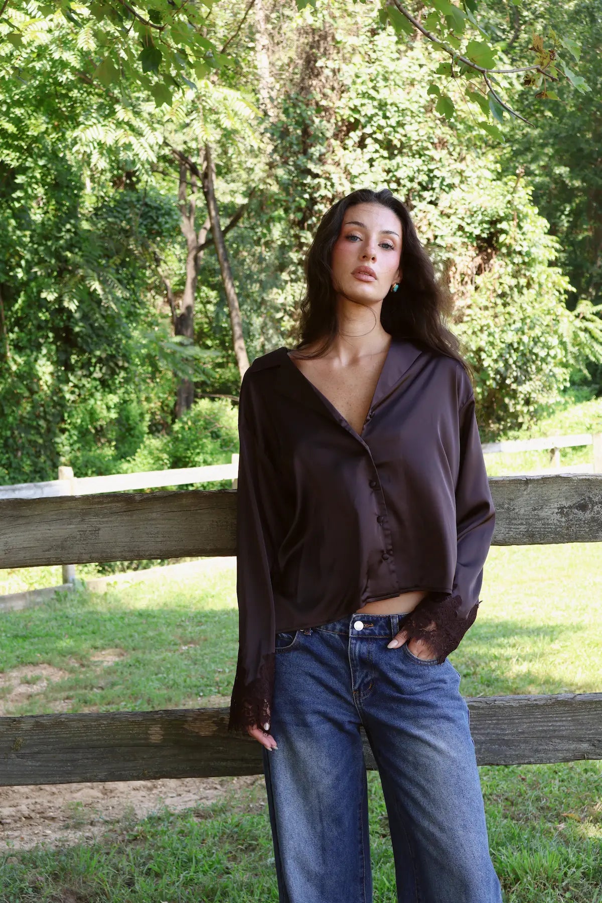 Ava Pant Set in Espresso