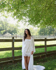 Rosie Chiffon Lace Train Robe