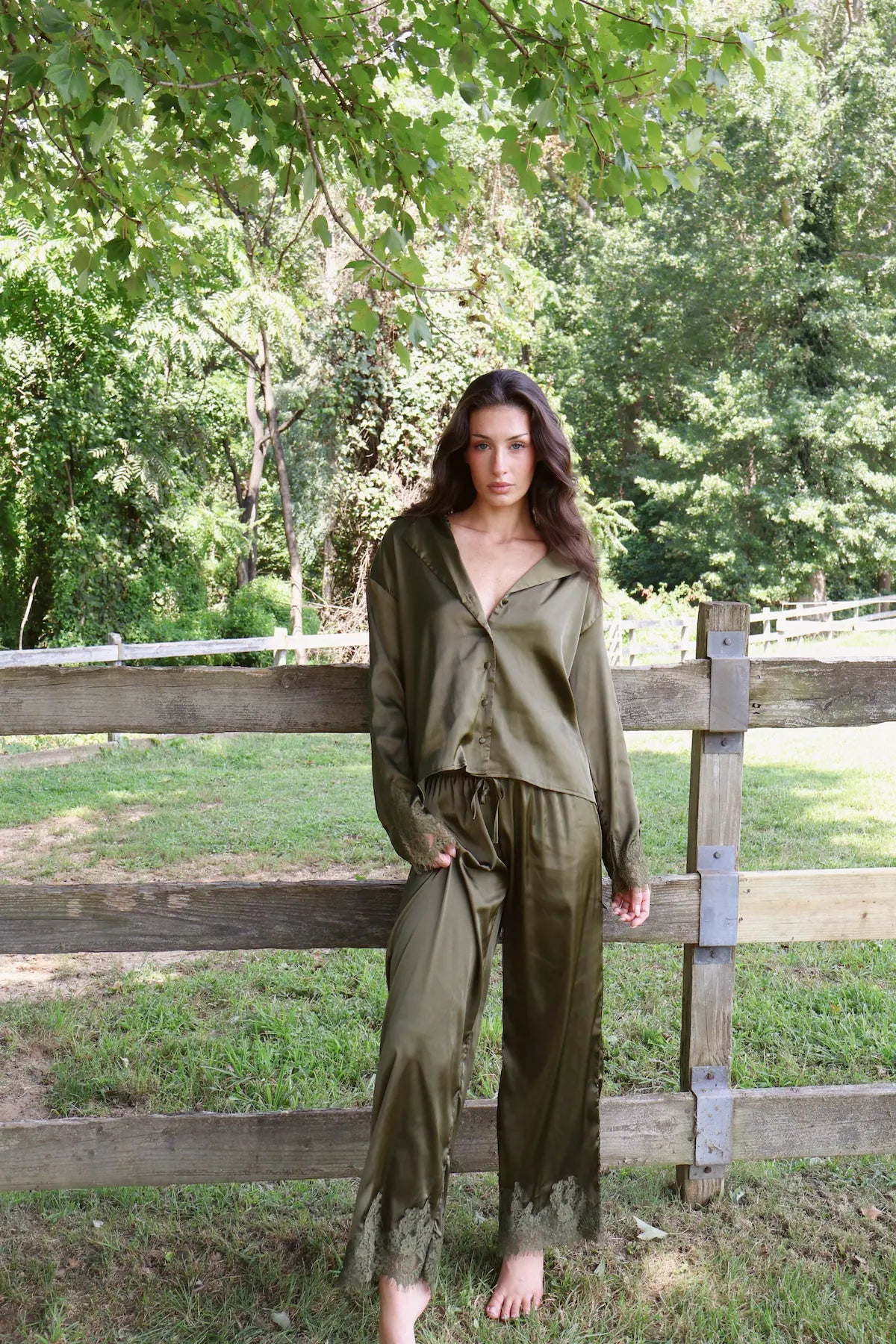 Ava Pant Set in Olive