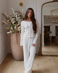 Pointelle Pant in Dove