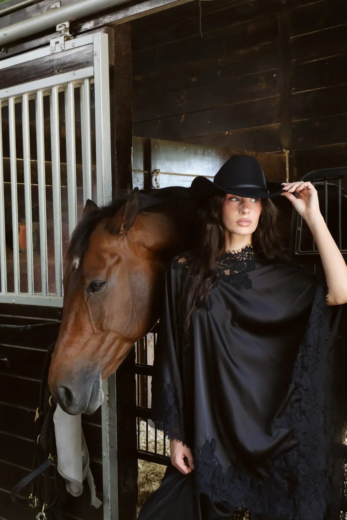 Emery Cape Pant Set in Black