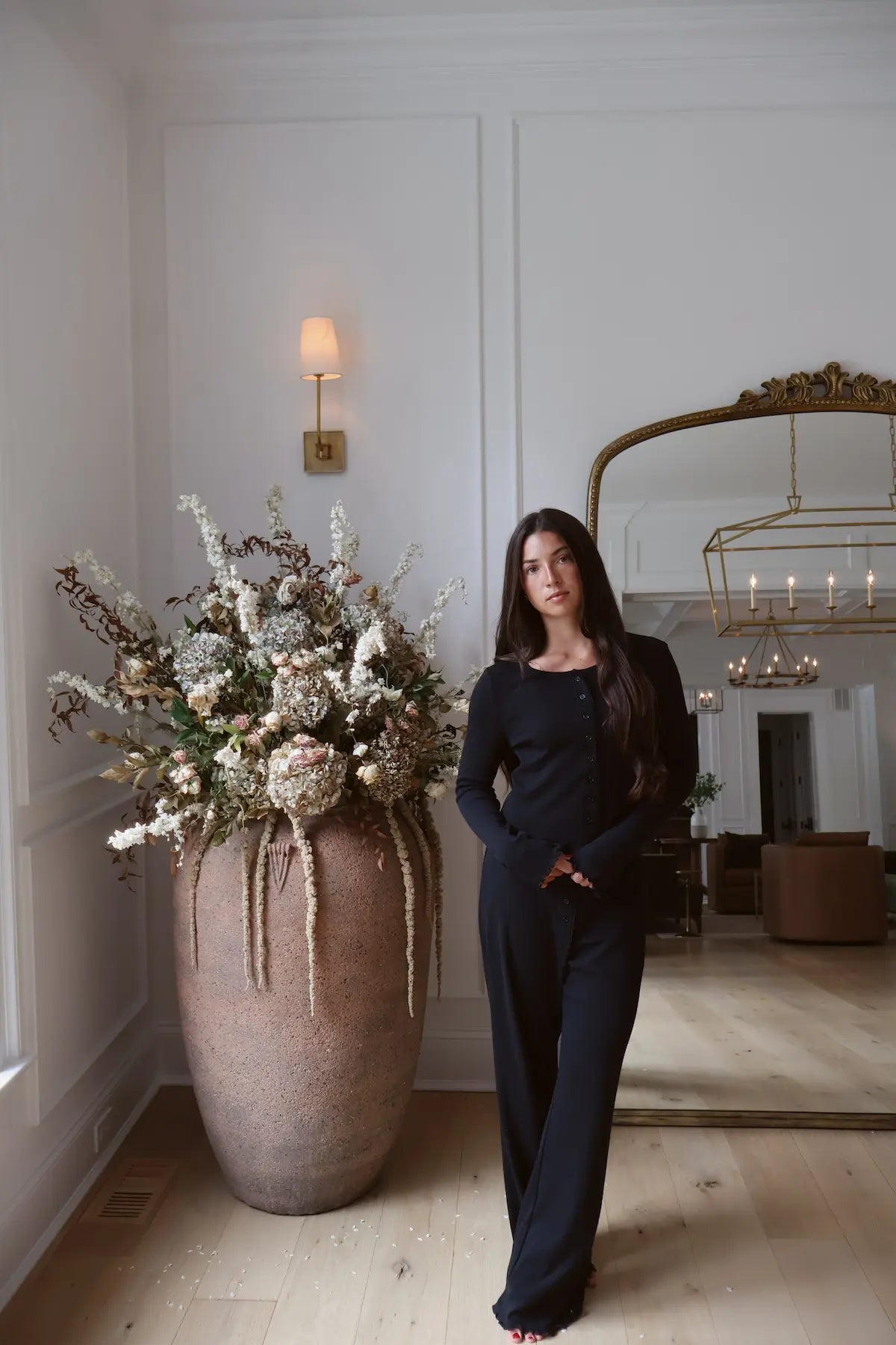 Pointelle Pant in Noir
