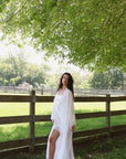 Rosie Chiffon Lace Train Robe