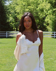 Colette Slip Dress in Antique Ivory