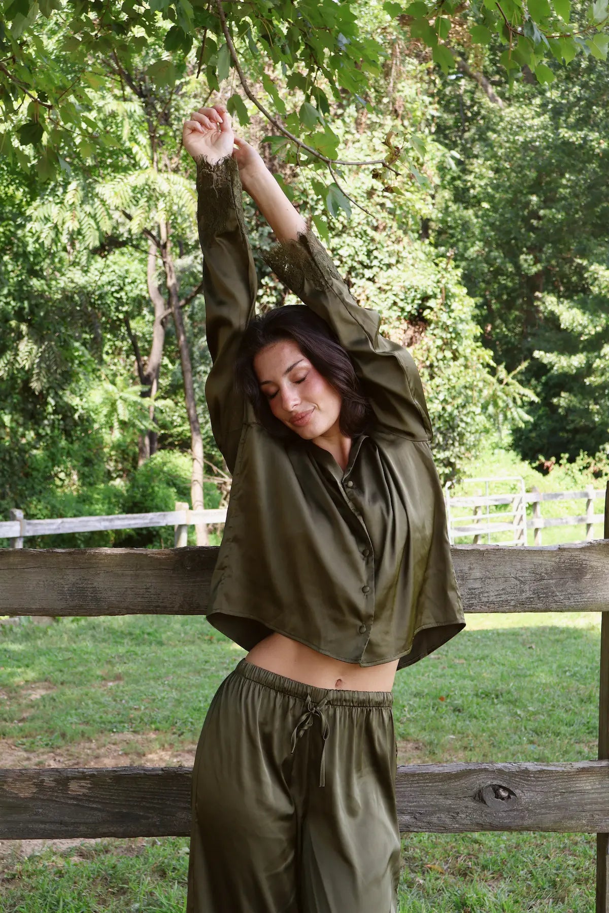 Ava Pant Set in Olive