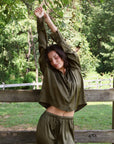 Ava Pant Set in Olive