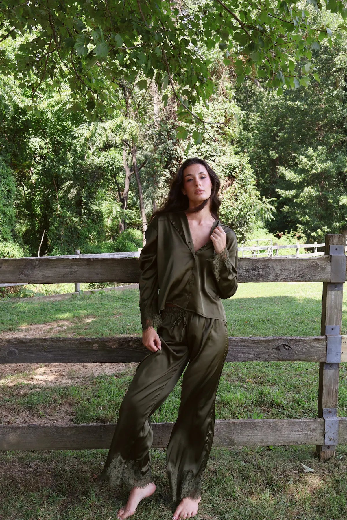 Ava Pant Set in Olive