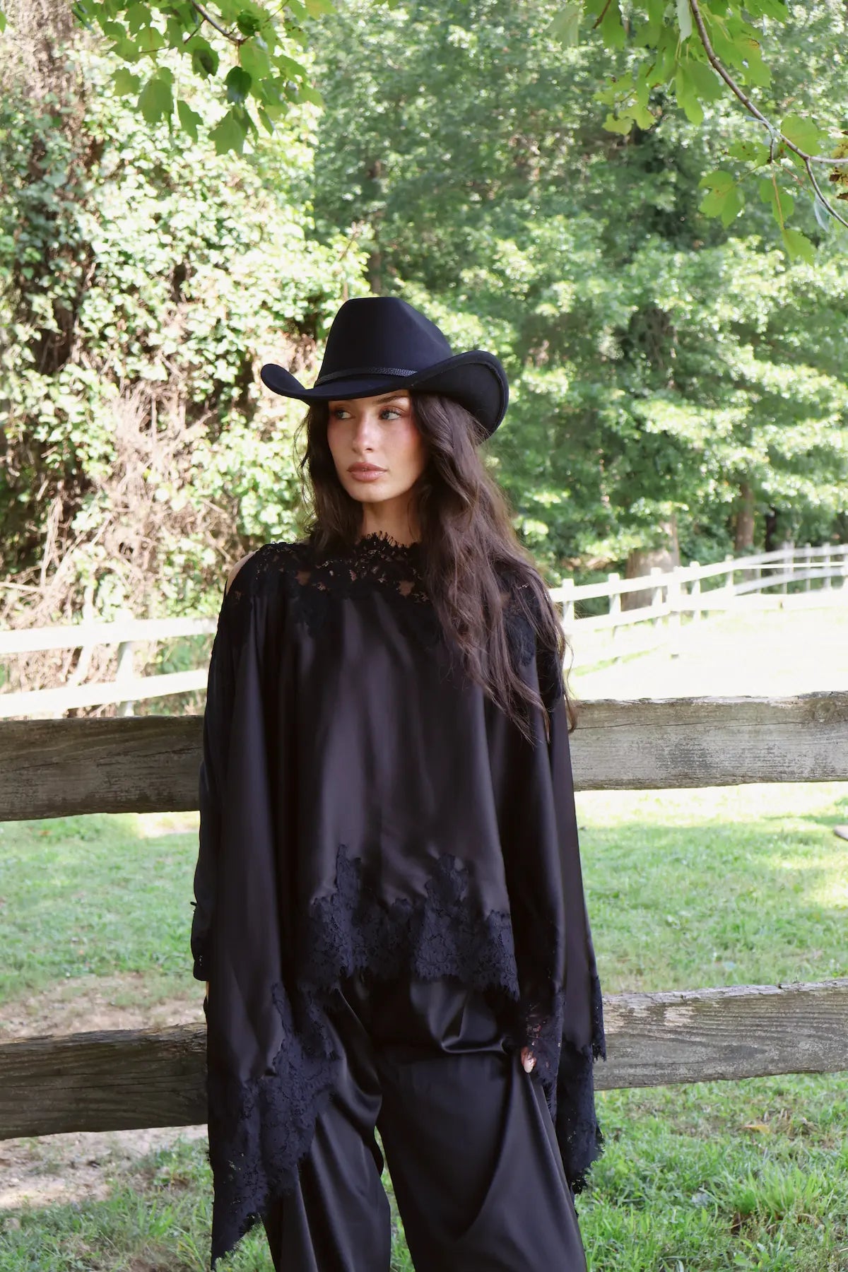 Emery Cape Pant Set in Black