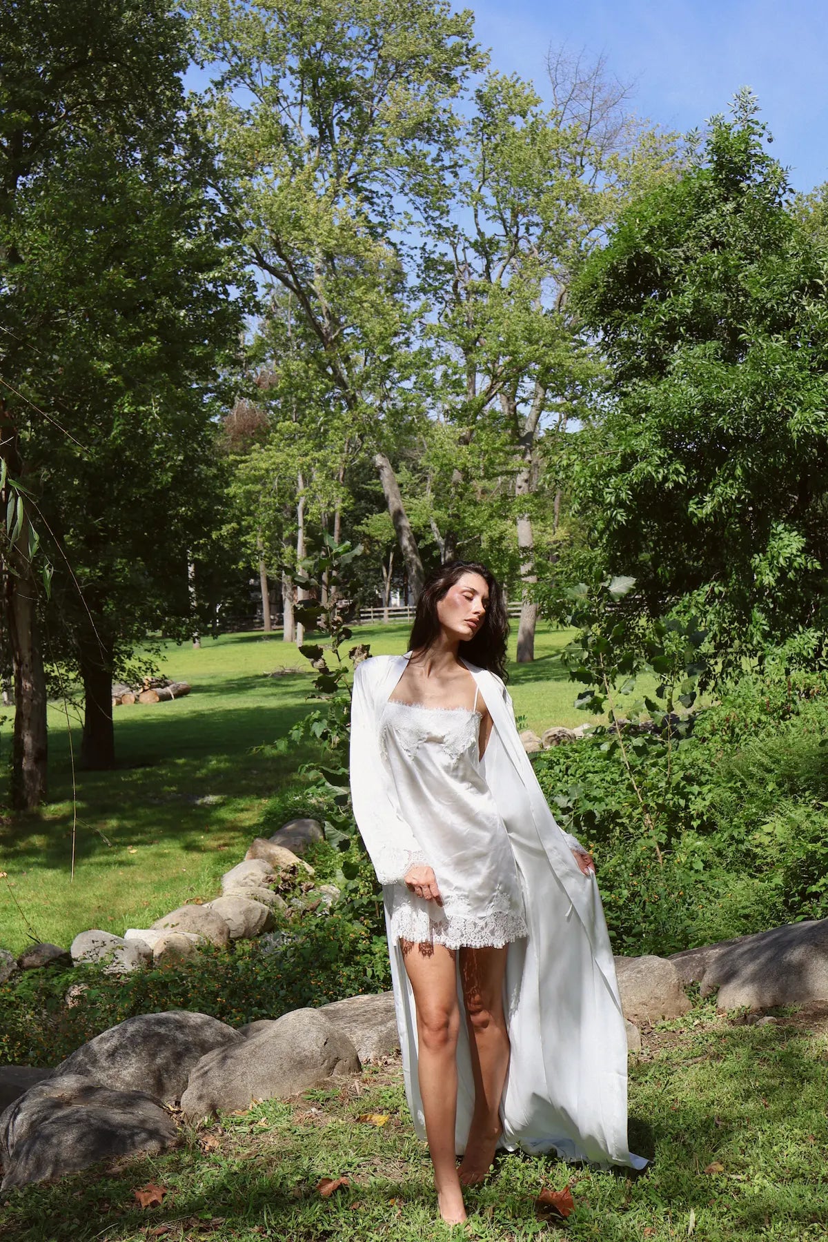 Emina Satin Lace Robe