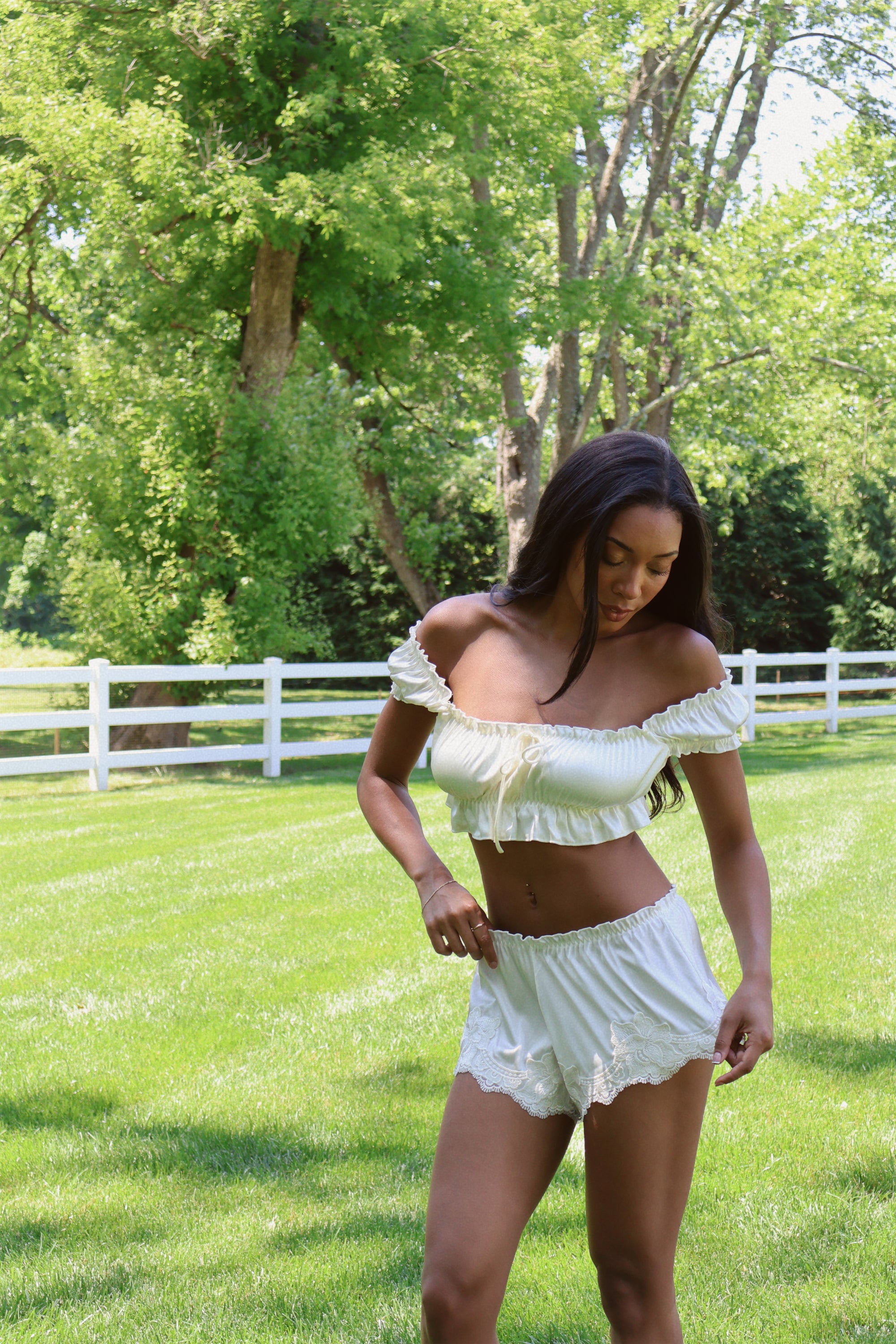 Luna Bralette in Antique Ivory