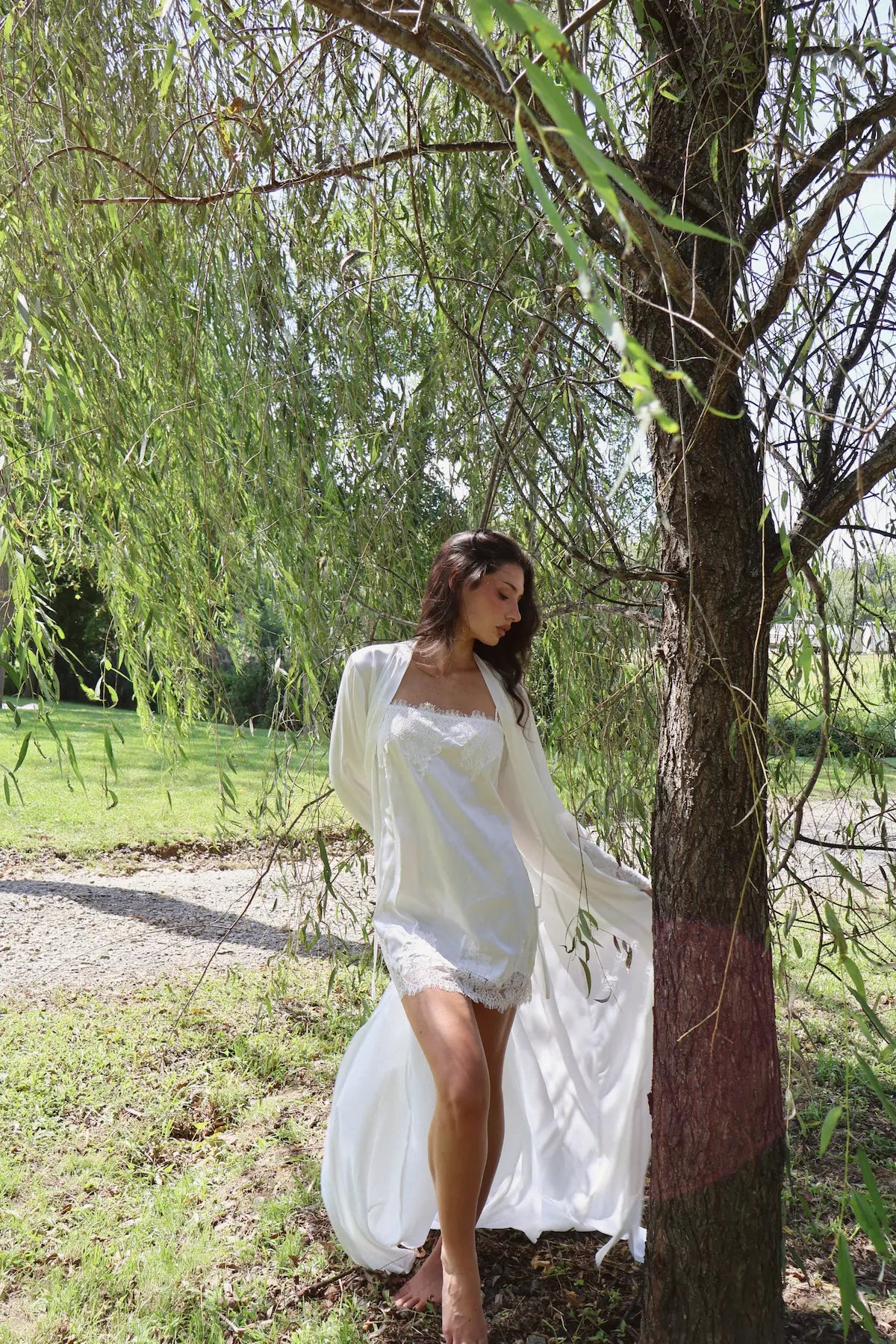 Emina Satin Lace Robe