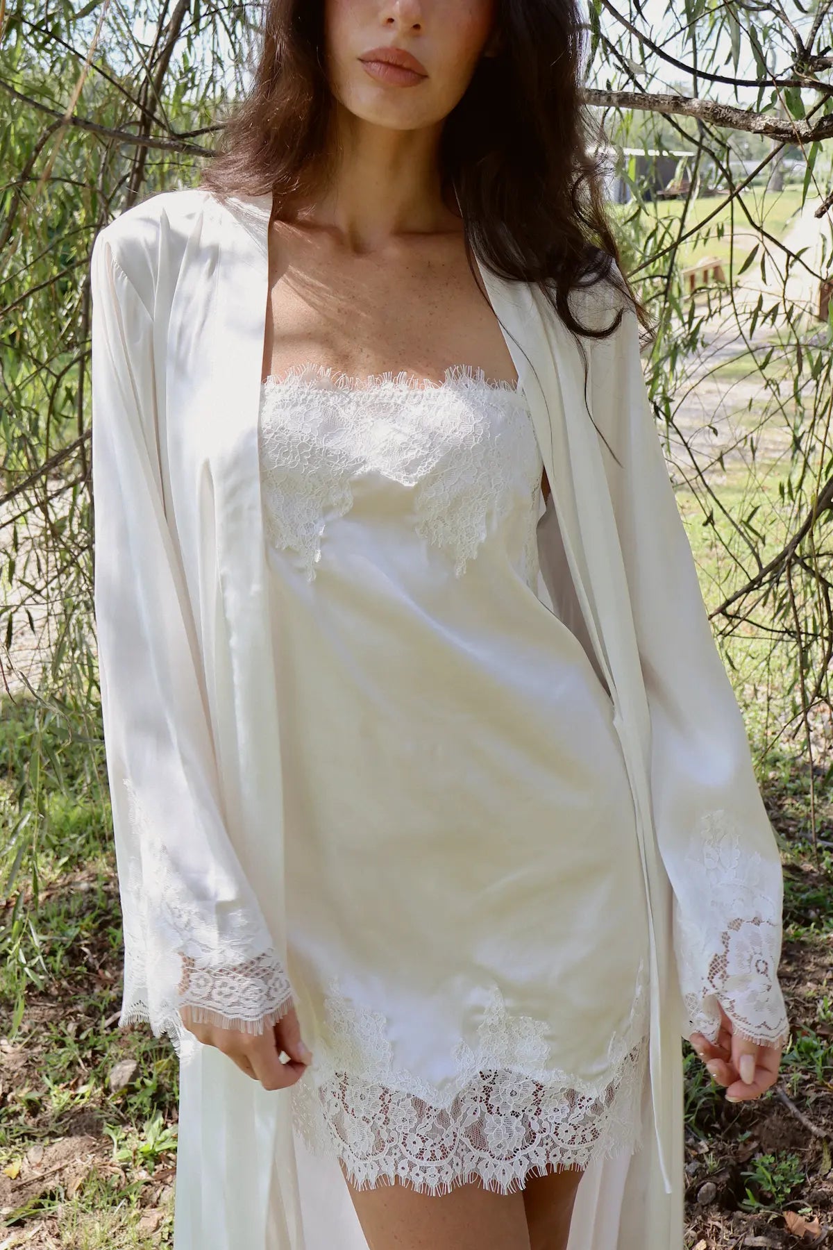 Emina Satin Lace Robe