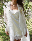 Rosie Chiffon Lace Train Robe