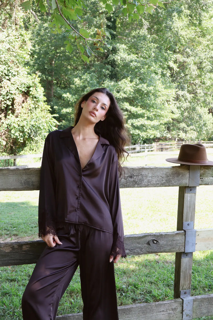 Ava Pant Set in Espresso
