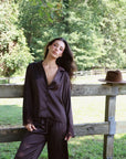 Ava Pant Set in Espresso