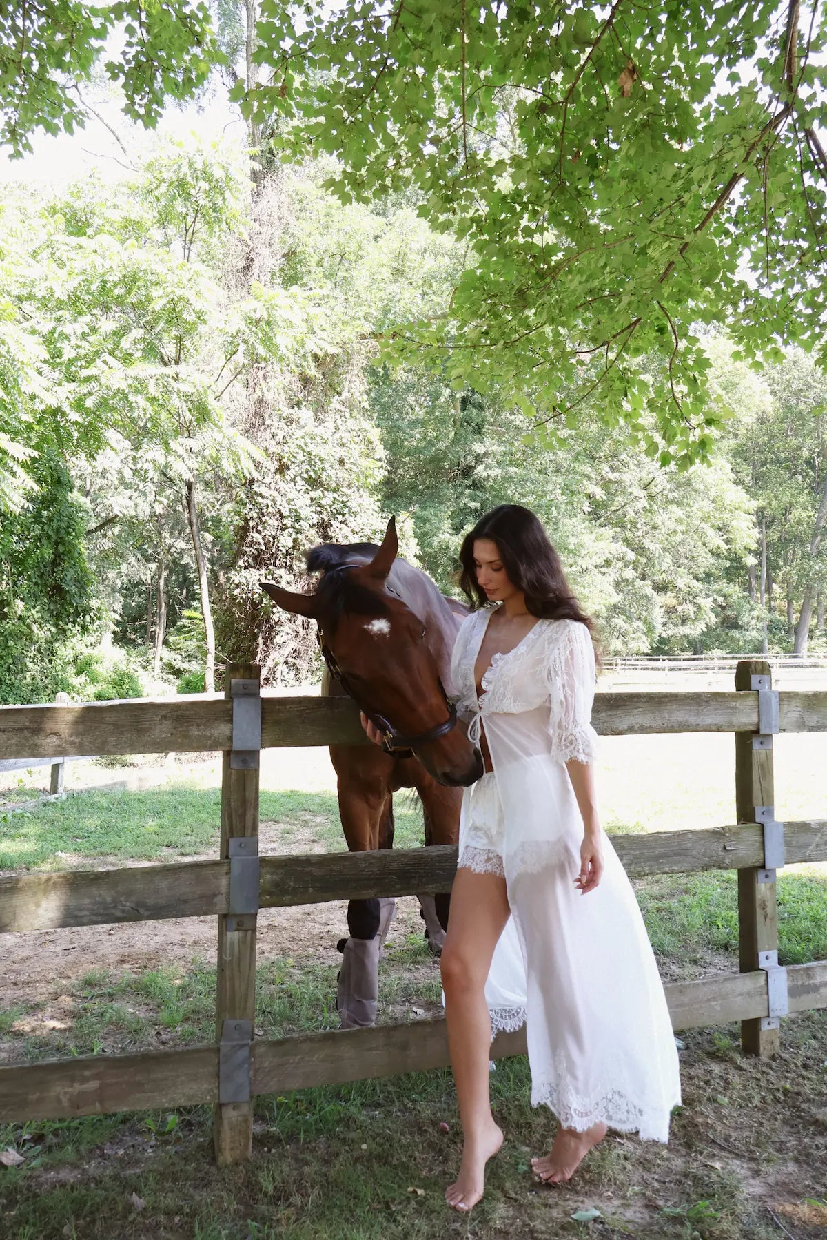 Lina Lace Tie Robe