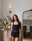 Pointelle Short in Noir
