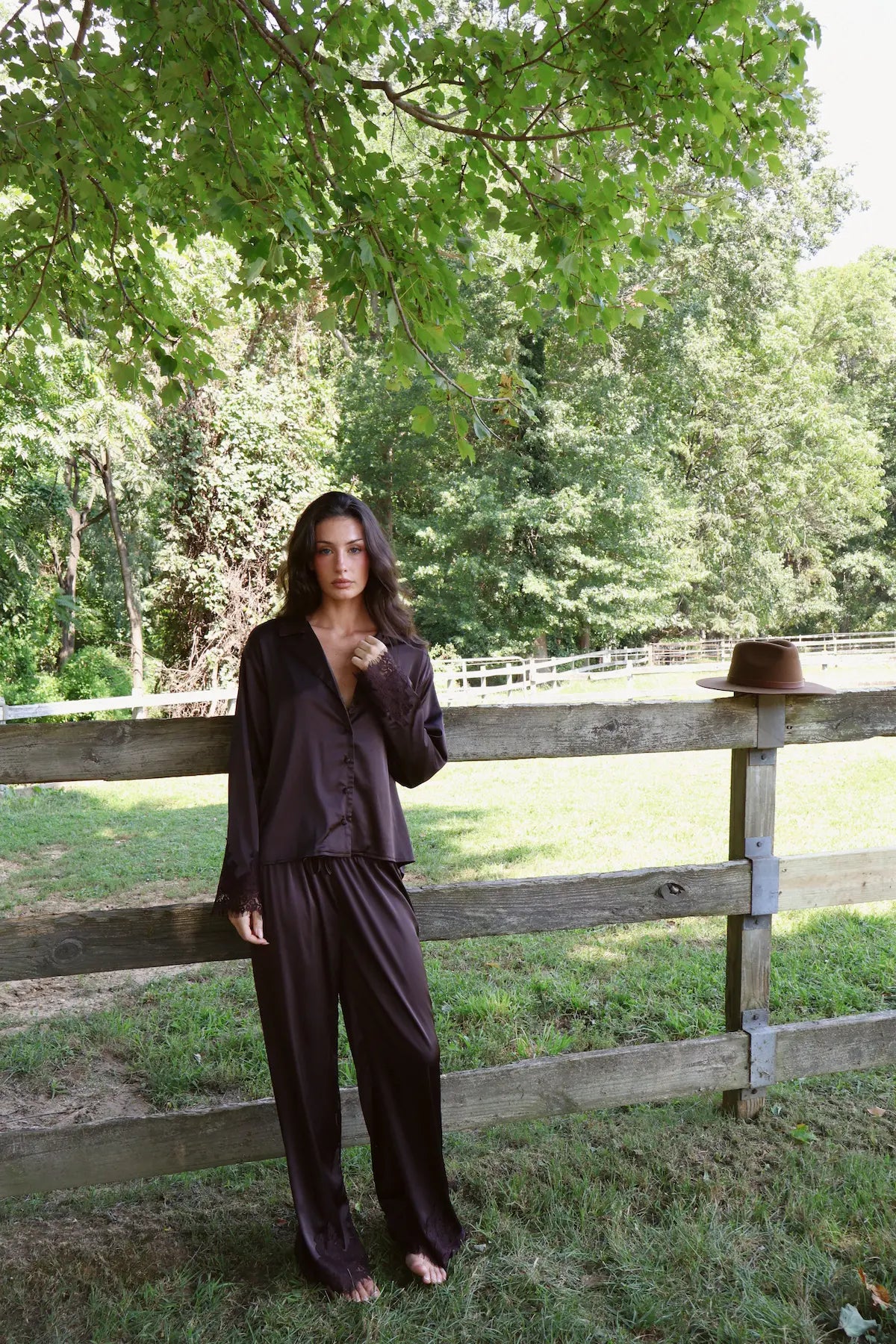 Ava Pant Set in Espresso