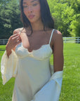 Colette Slip Dress in Antique Ivory