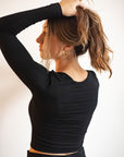 Butter Square Neck Long Sleeve in Onyx